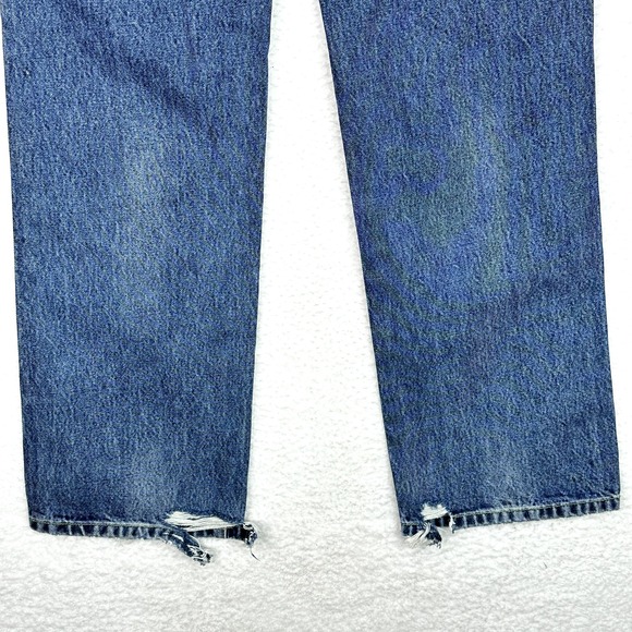 RE/DONE 90s High Rise Loose Jeans Organic Cotton Sz 29 Distressed Button Fly NWT - Picture 15 of 16